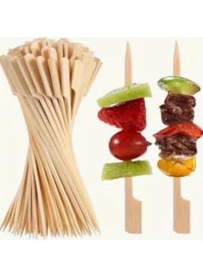 اعواد برقر , اعواد همبرغر من الخشب بطول 15 سم ,اسياخ برغر( 100 عود ) (15 سم)